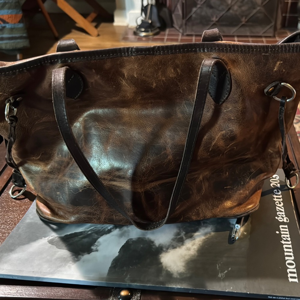 Freebird by Steven Brown Leather Backpack with Vintage Distressed Finish.